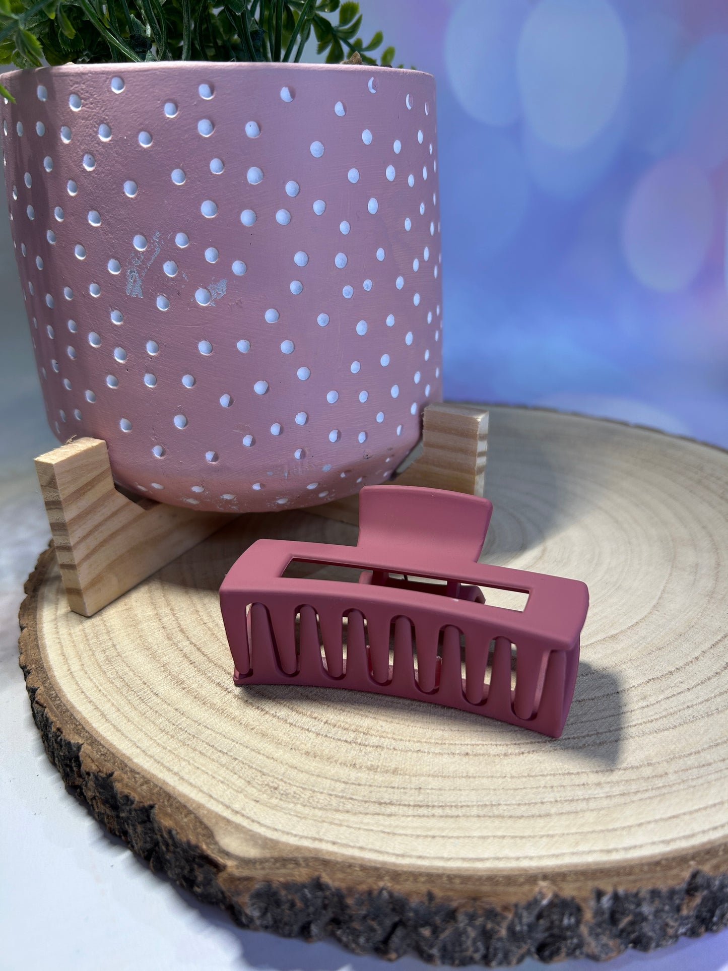 Maroon Medium Flat Claw Clip