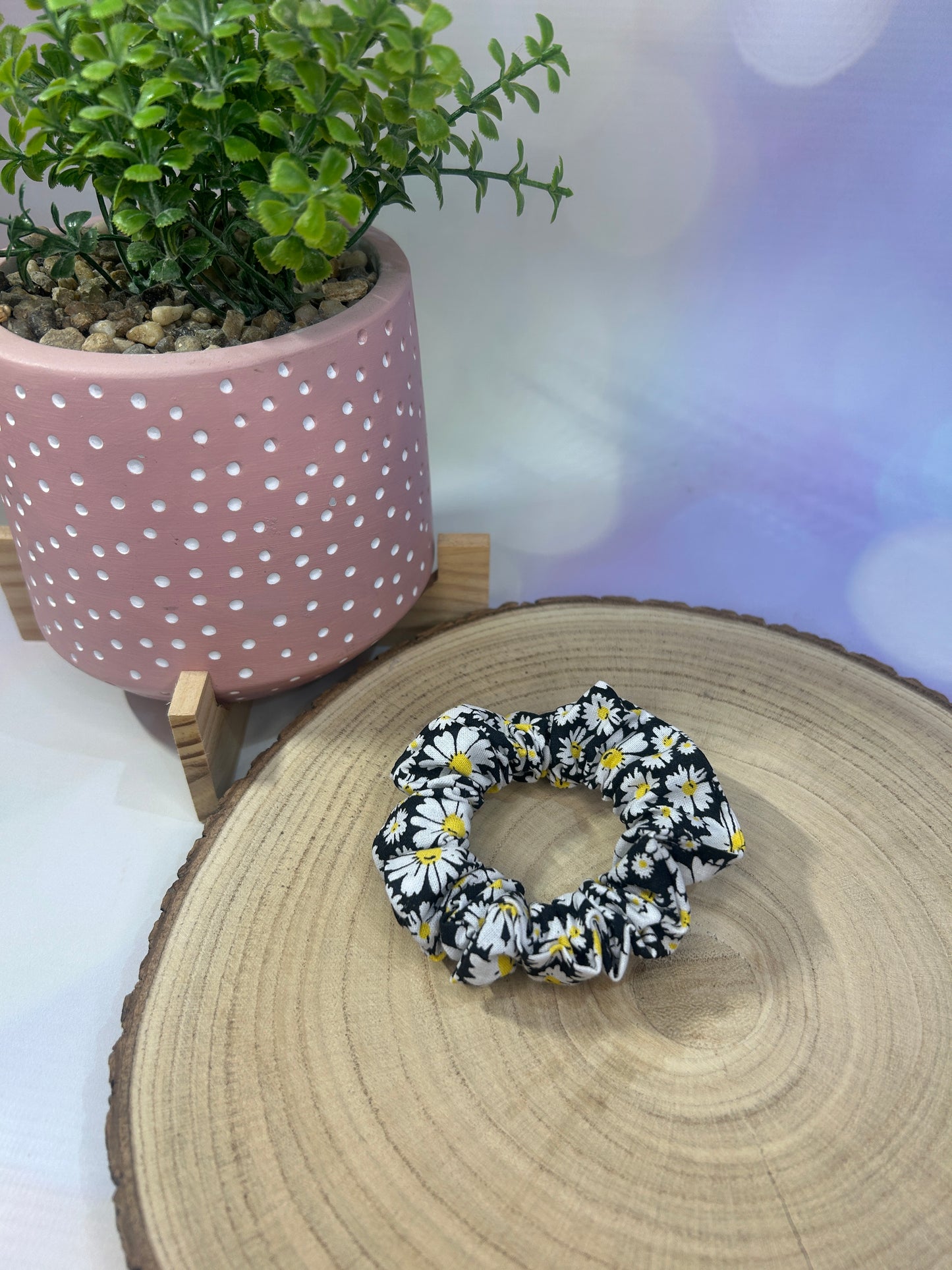 Black Daisy MINI Scrunchie