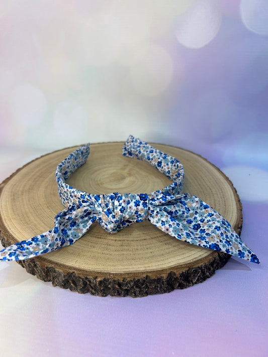Blue Ditsy Floral Knotband