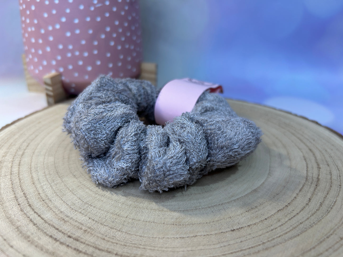 Grey Bamboo Towel Scruchie