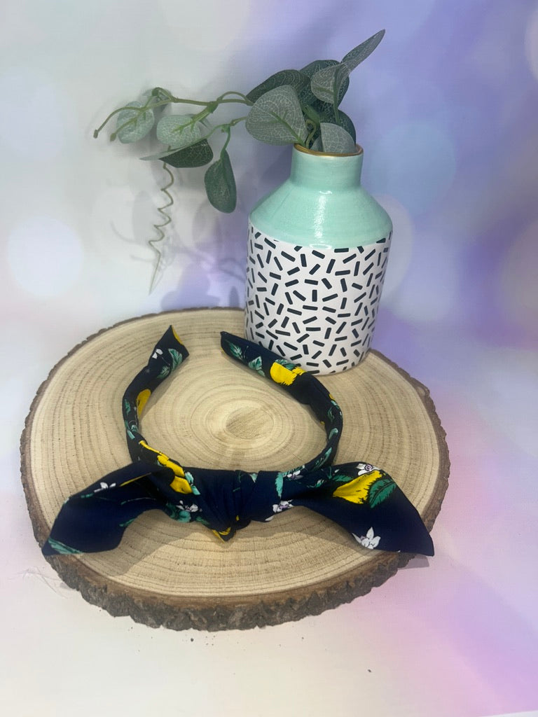 Navy Lemons Knotband