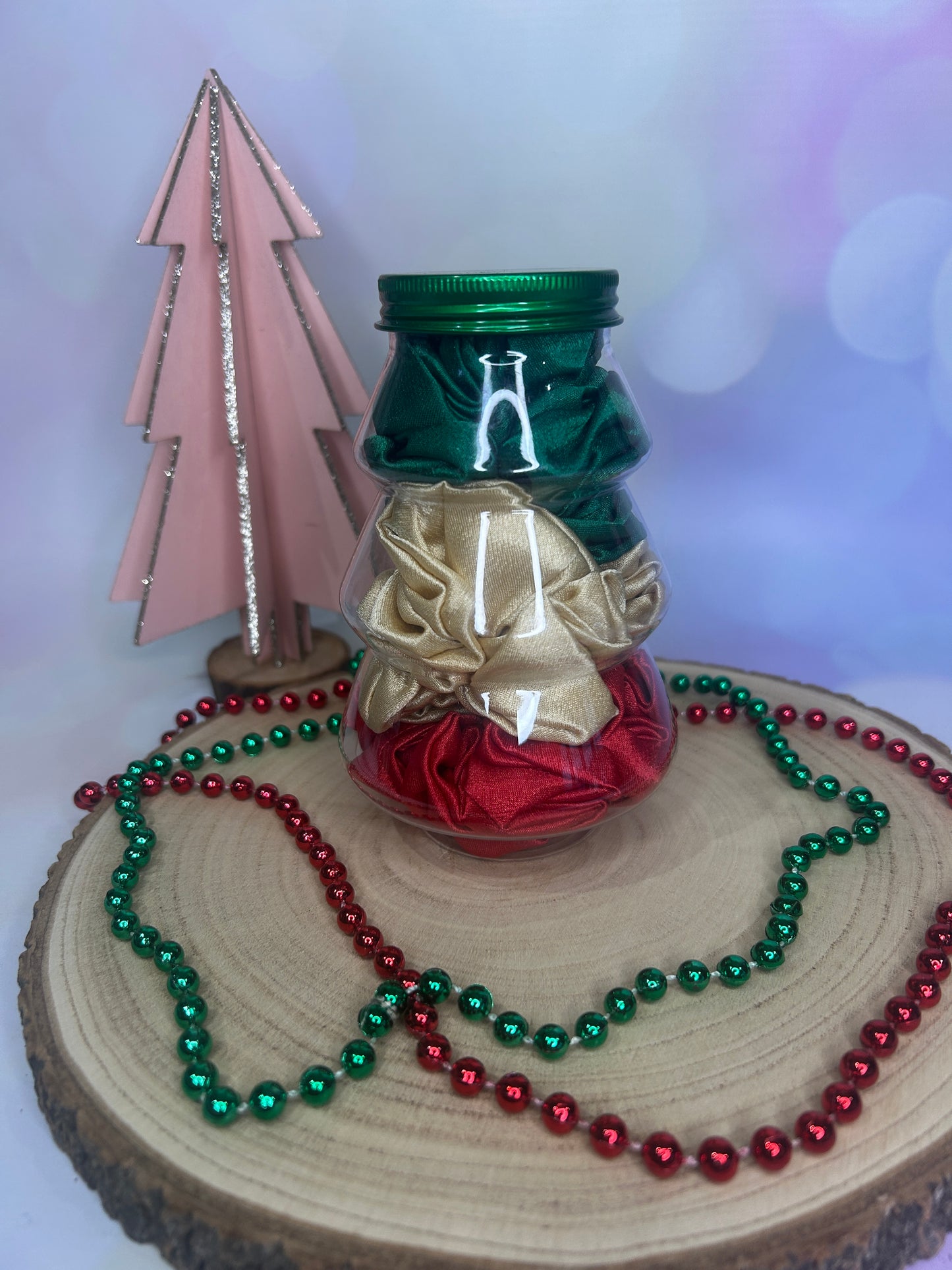 Festive Satin Trio Christmas Tree Gift Set