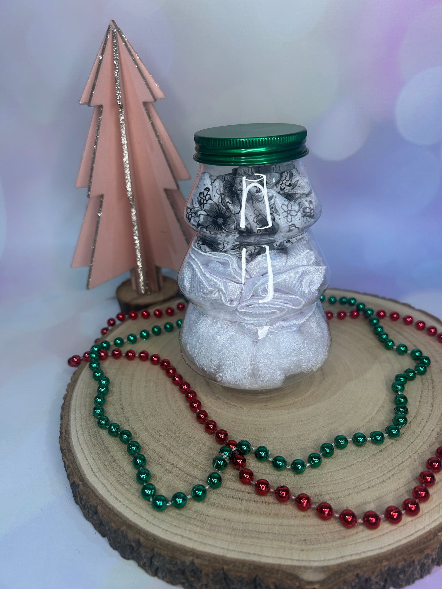 White Scrunchie Trio Christmas Tree Gift Set