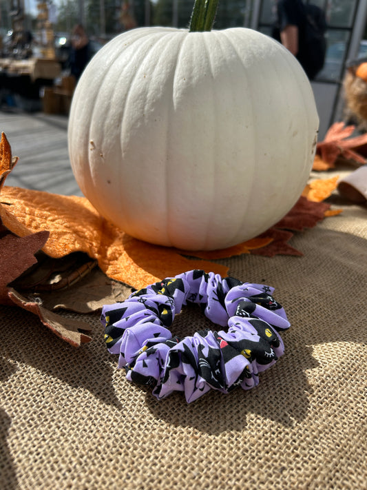 Halloween Spooky Cats Cotton Scrunchie