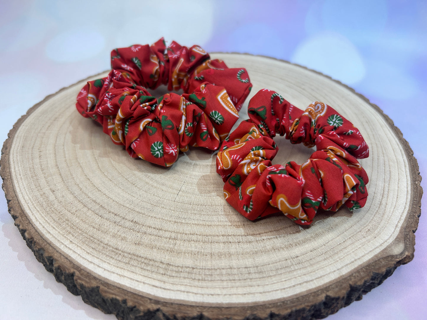 MINI Red Gingerbread Scrunchie