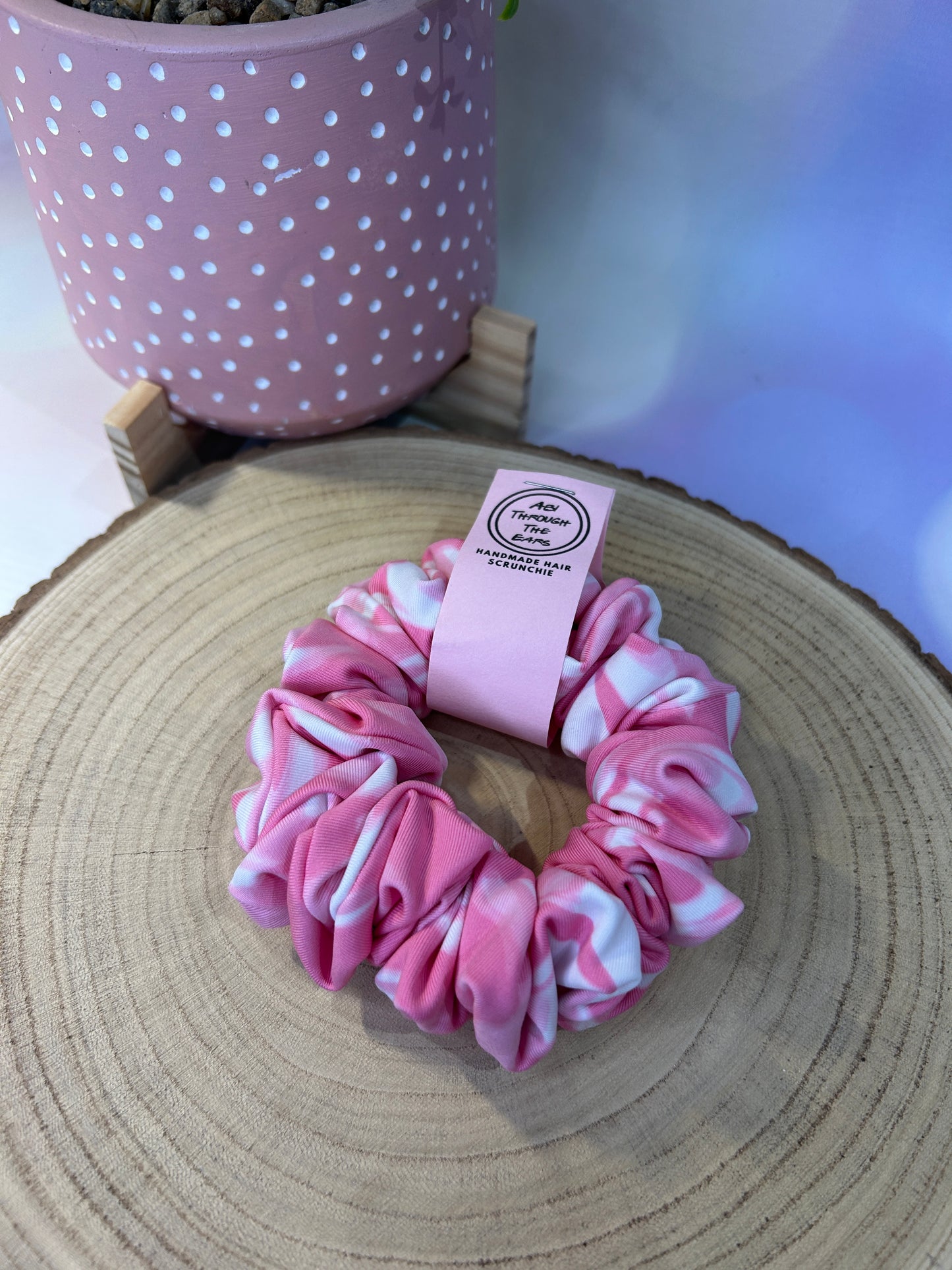 Pink Tye Dye Swim Scrunchie