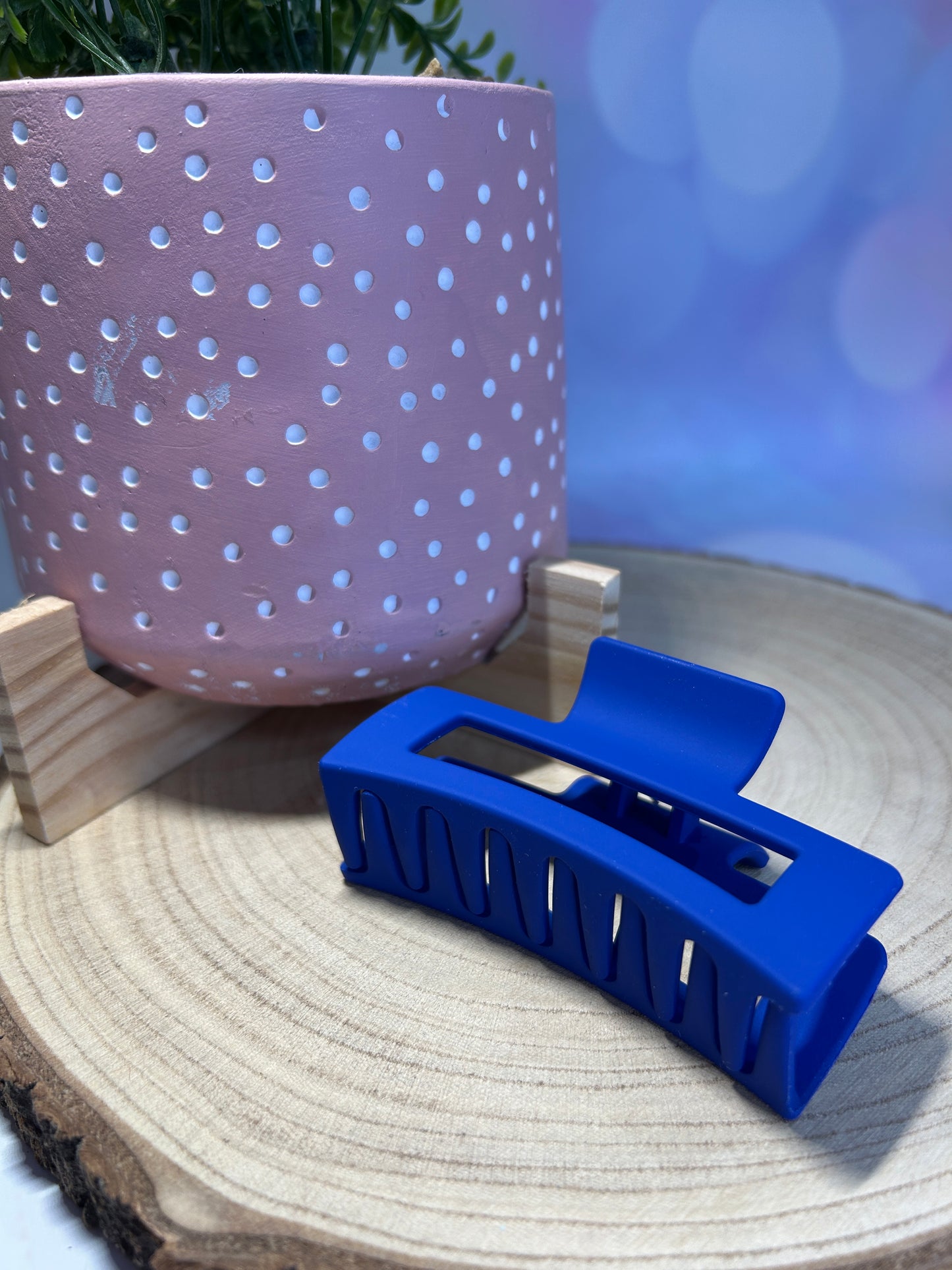 Royal Blue Medium Flat Claw Clip
