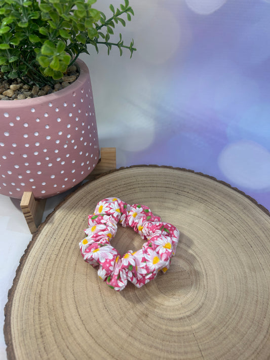 Pink Daisy MINI Scrunchie