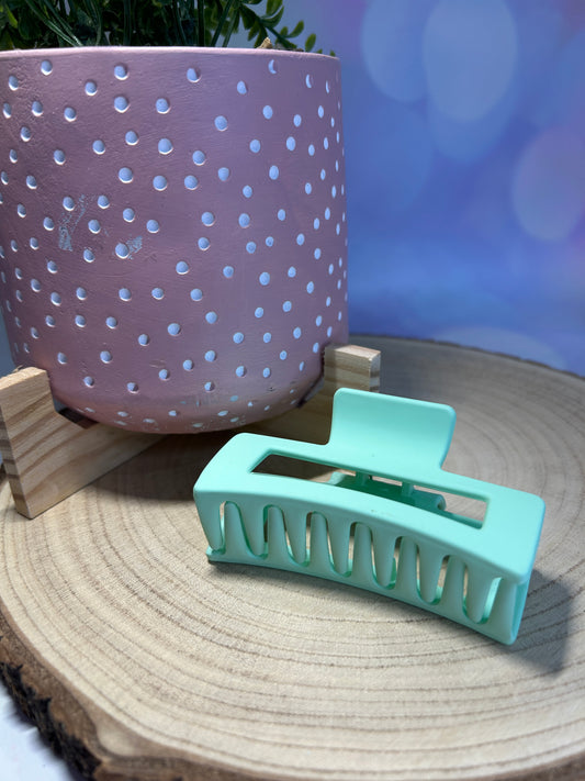 Mint Green Flat Claw Clip