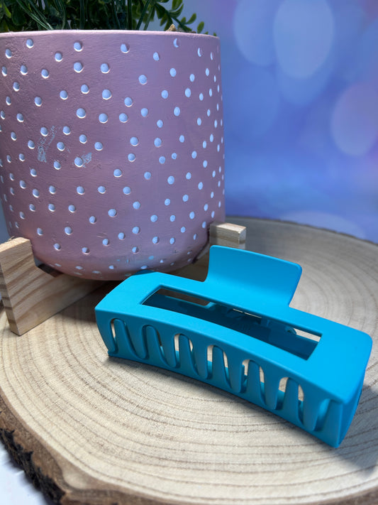 Blue Flat Claw Clip