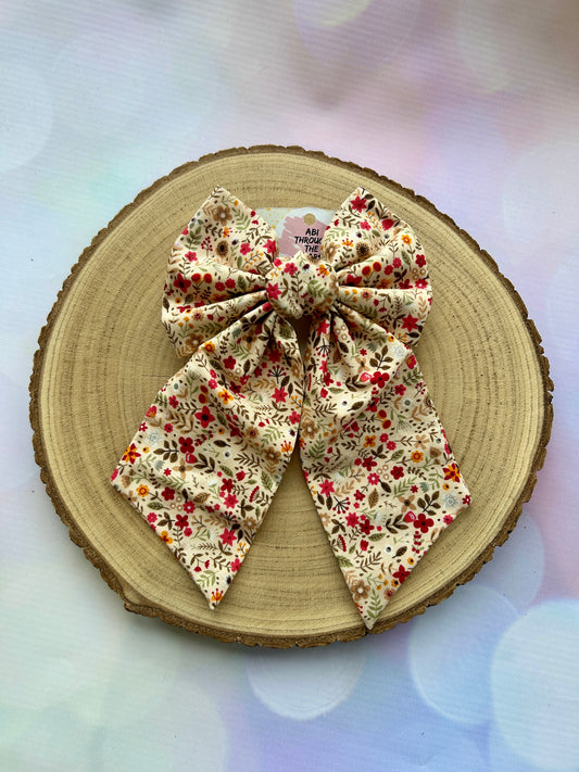 Midi Autumn Floral Hair Bow