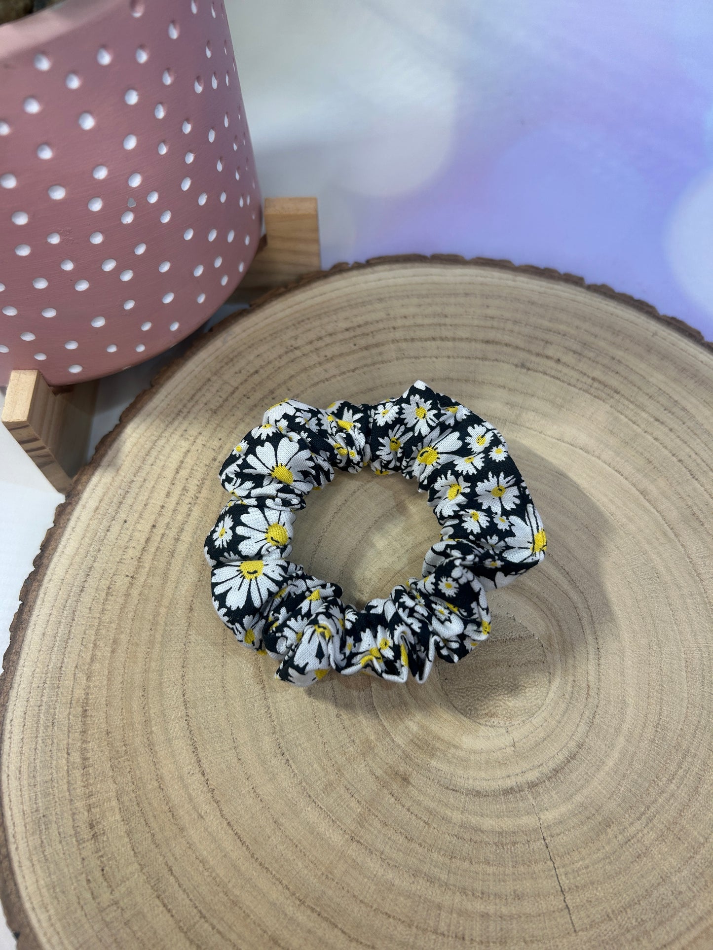 Black Daisy MINI Scrunchie