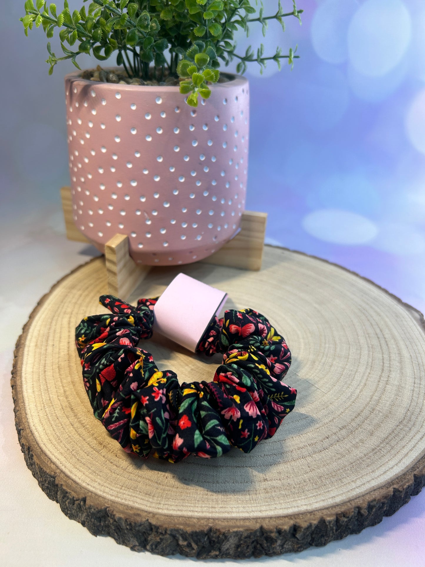 Black and Red Butterfly Scrunchie