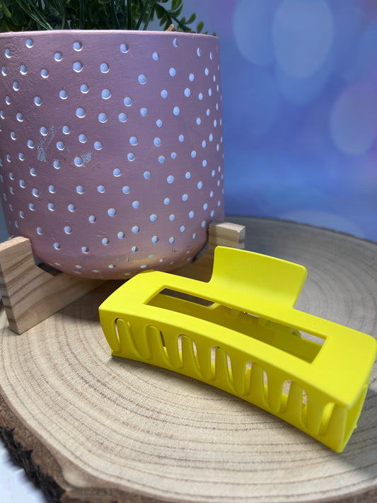 Yellow Flat Claw Clip