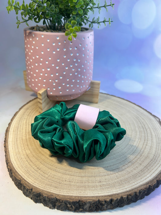 Luxury Emerald Green Satin Scrunchie