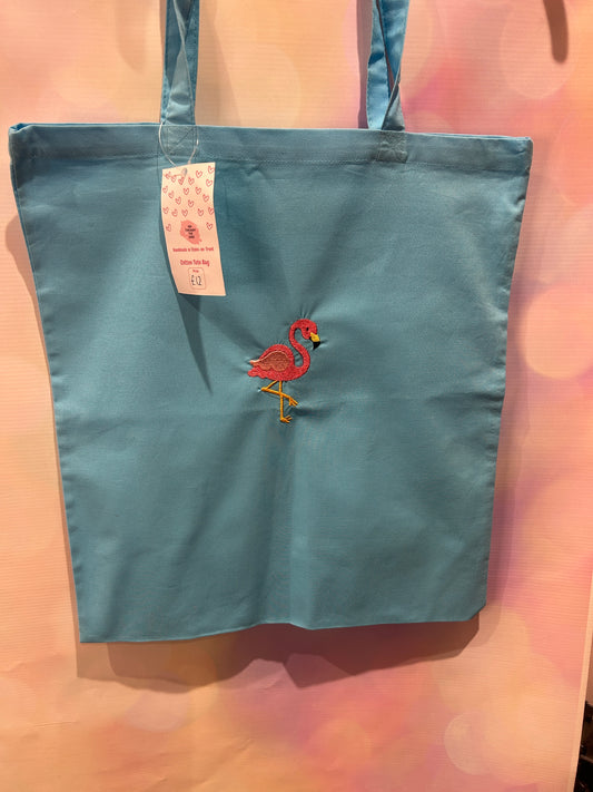 Flamingo Blue Tote Bag
