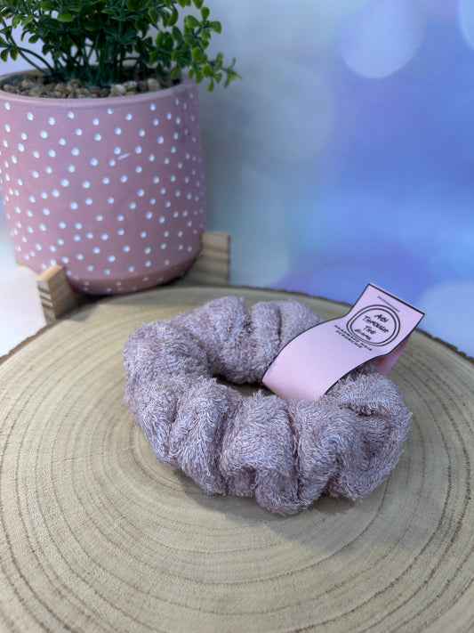 Pink Bamboo Towel Scrunchie