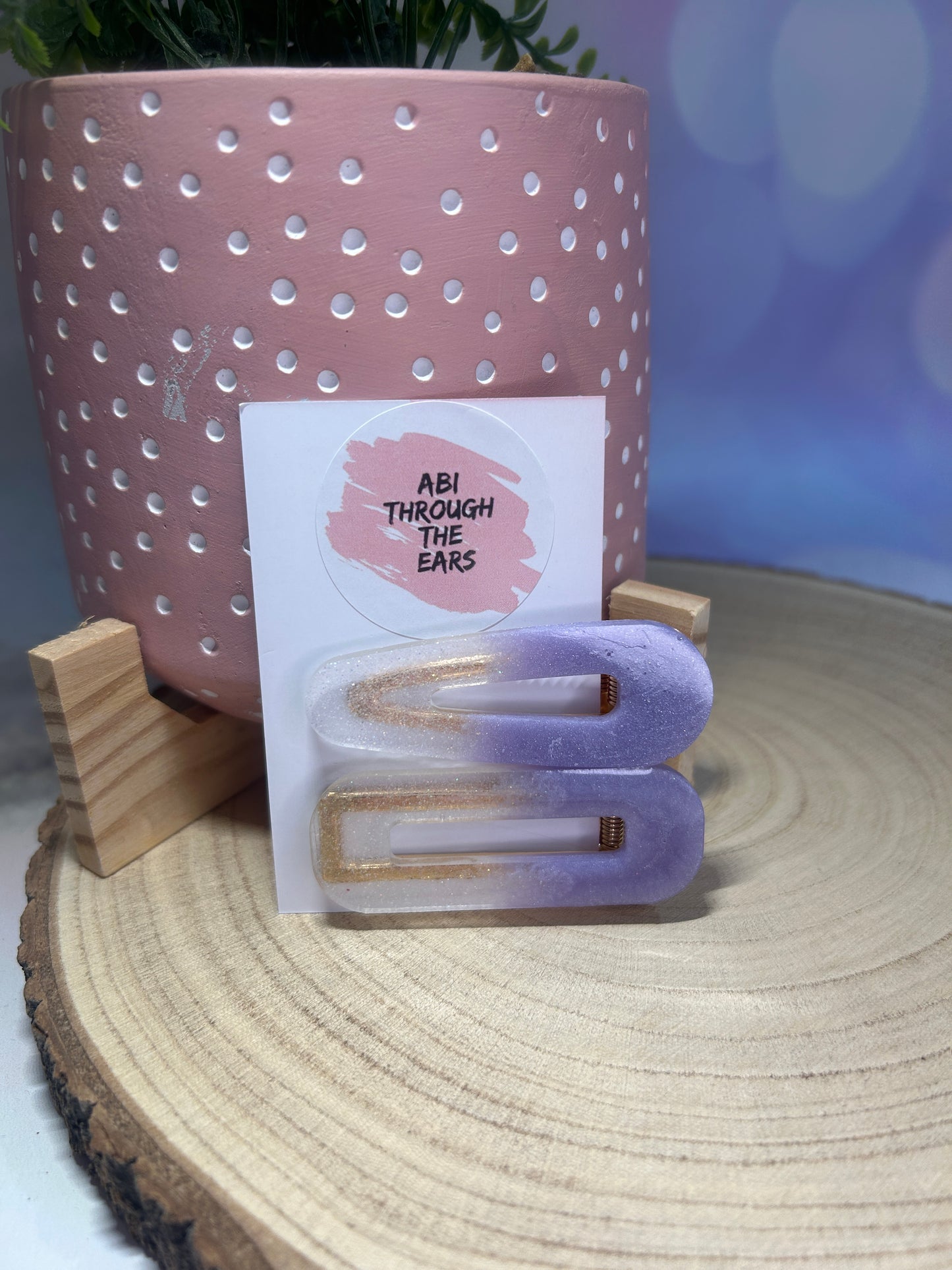 Mixed Lilac Glitter Alligator Hair Clips