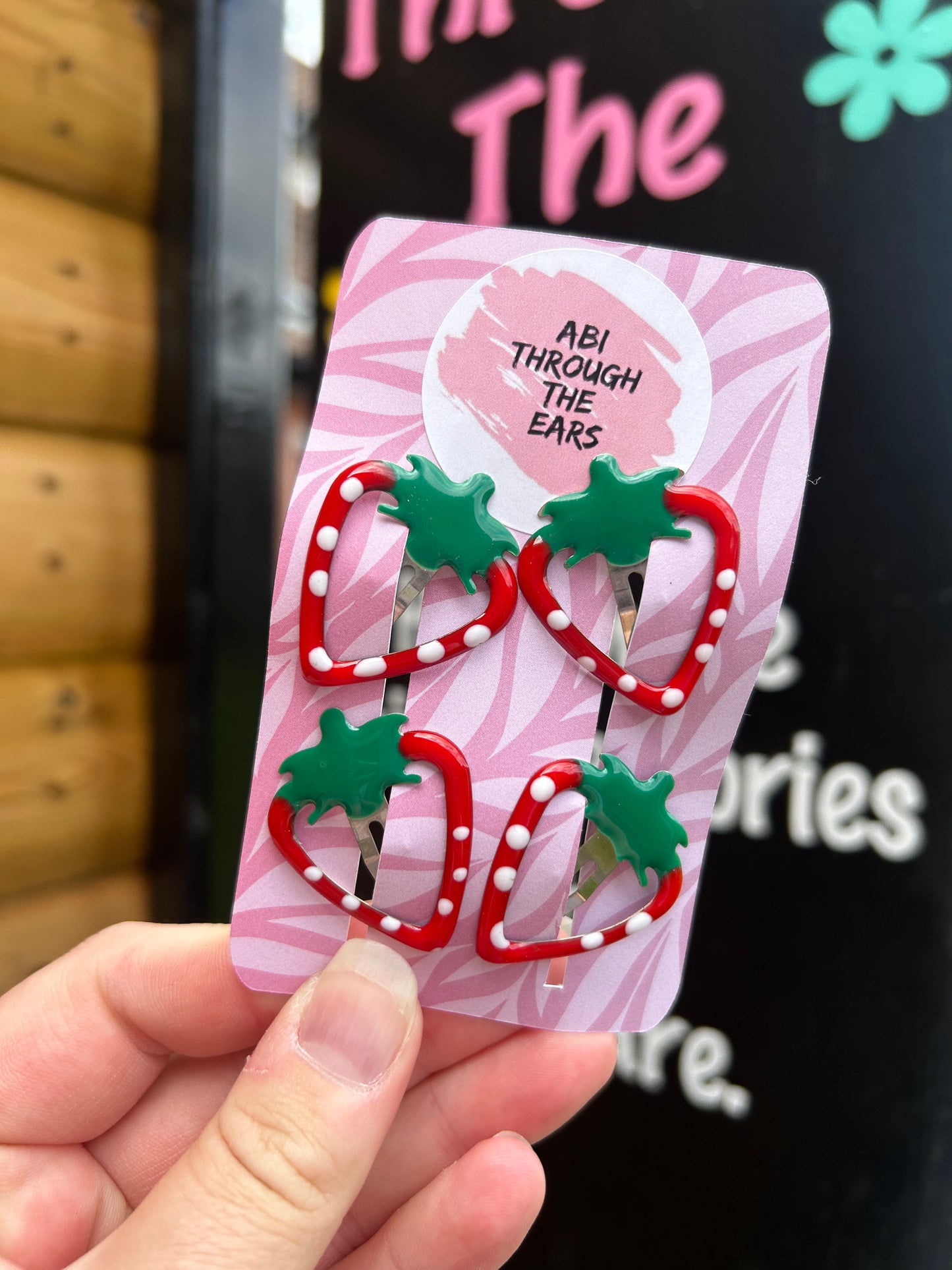 Strawberry Shape Snap Clips