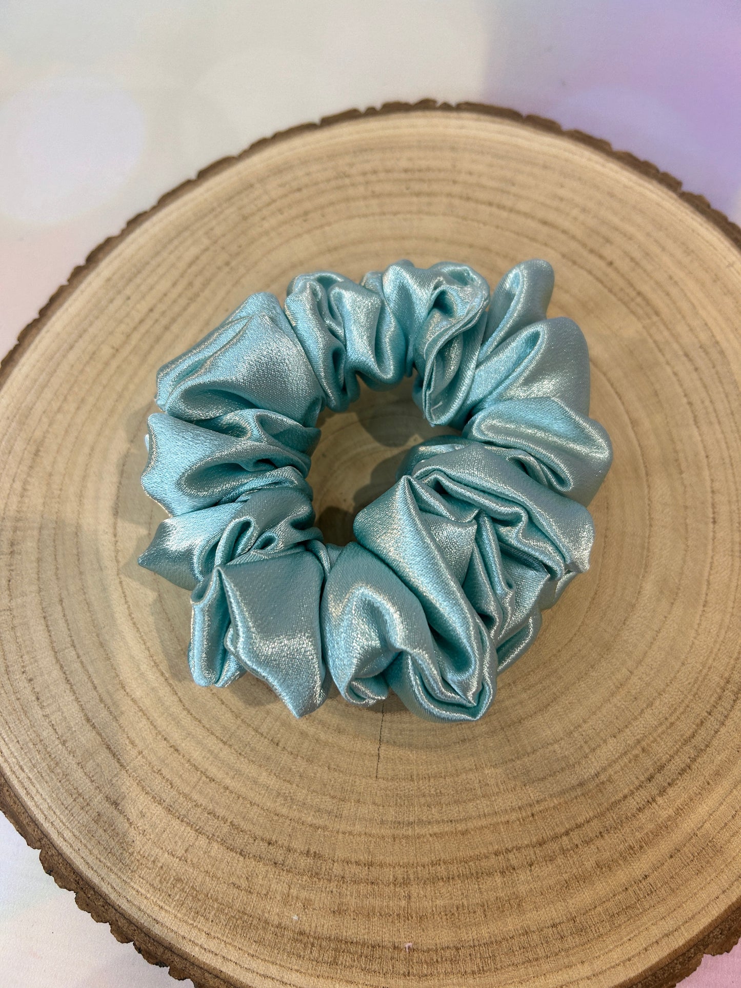 Luxury Spearmint Satin Scrunchie