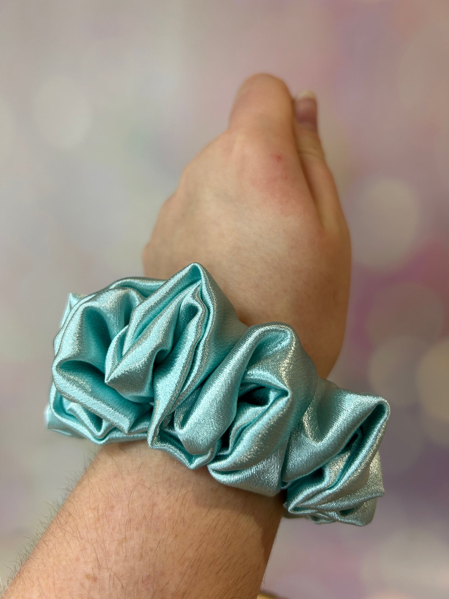 Luxury Spearmint Satin Scrunchie