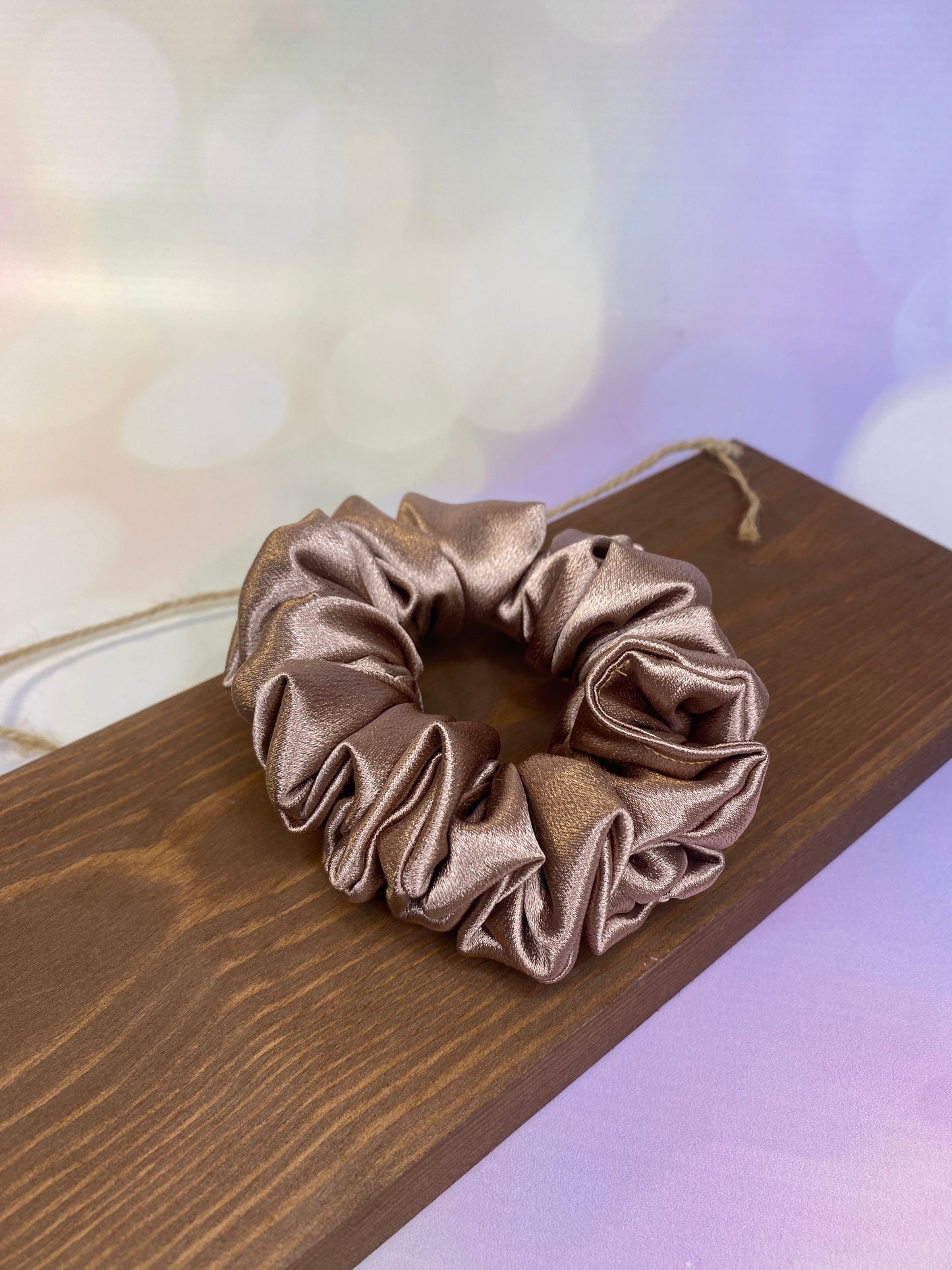 Luxury Cappuccino Satin Scrunchie