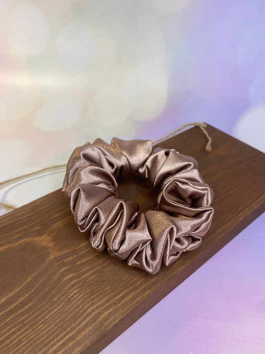 Luxury Cappuccino Satin Scrunchie