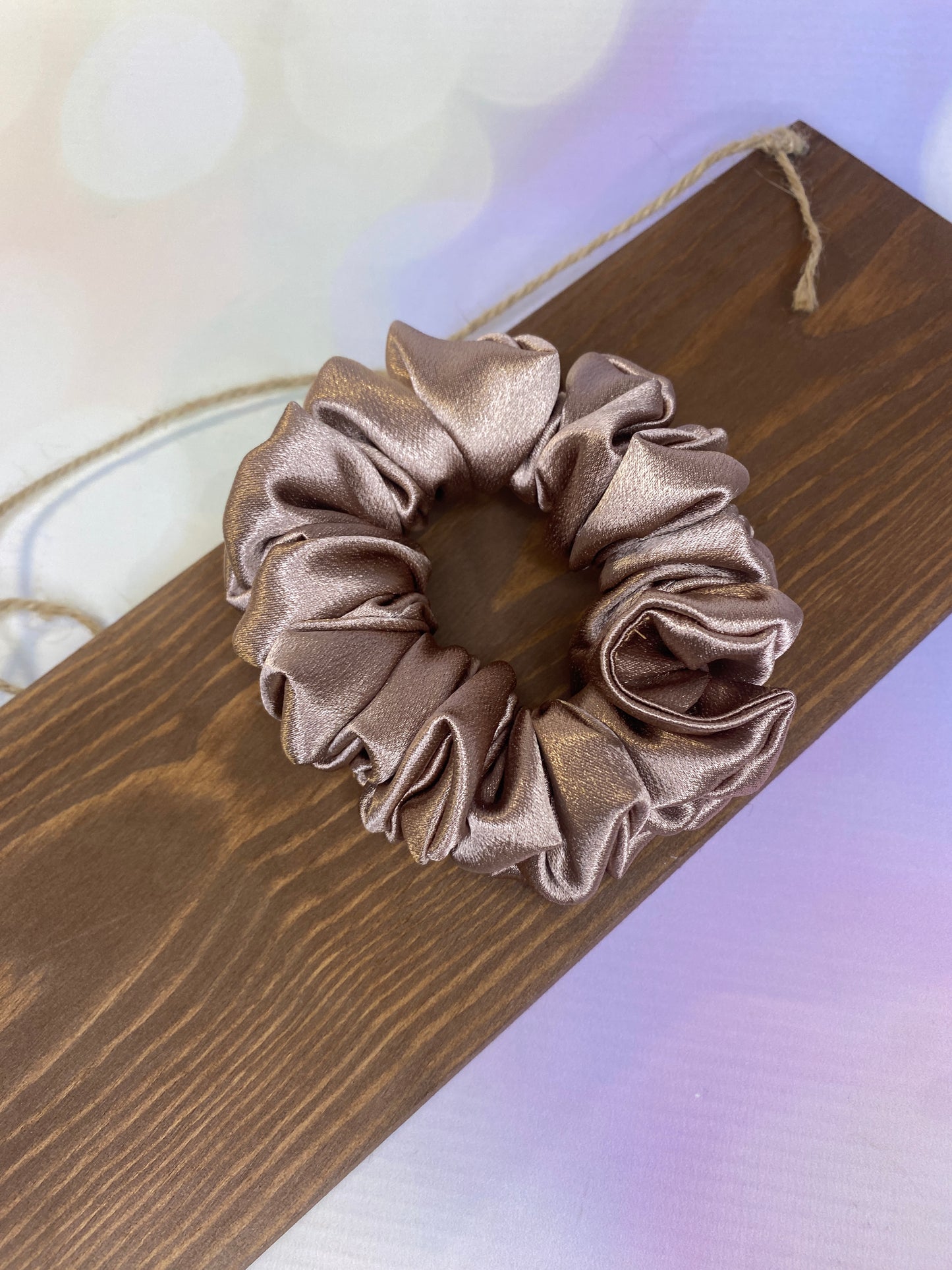 Luxury Cappuccino Satin Scrunchie