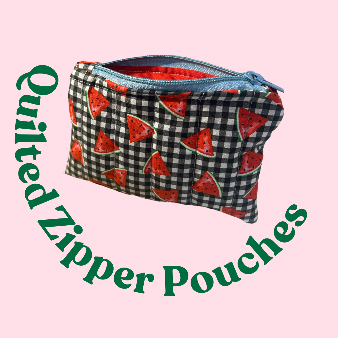 Quilted Zipper Pouches