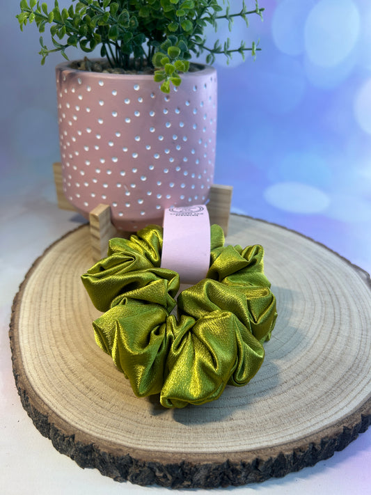 Luxury Olive Satin Scrunchie