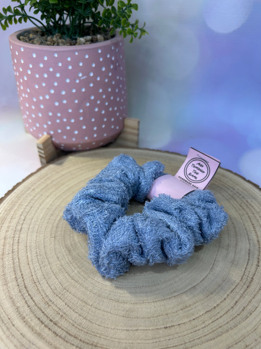 Blue Bamboo Towel Scrunchie