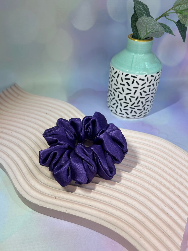 Luxury Purple Satin Scrunchie