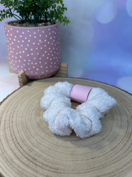 White Bamboo Towel Scrunchie