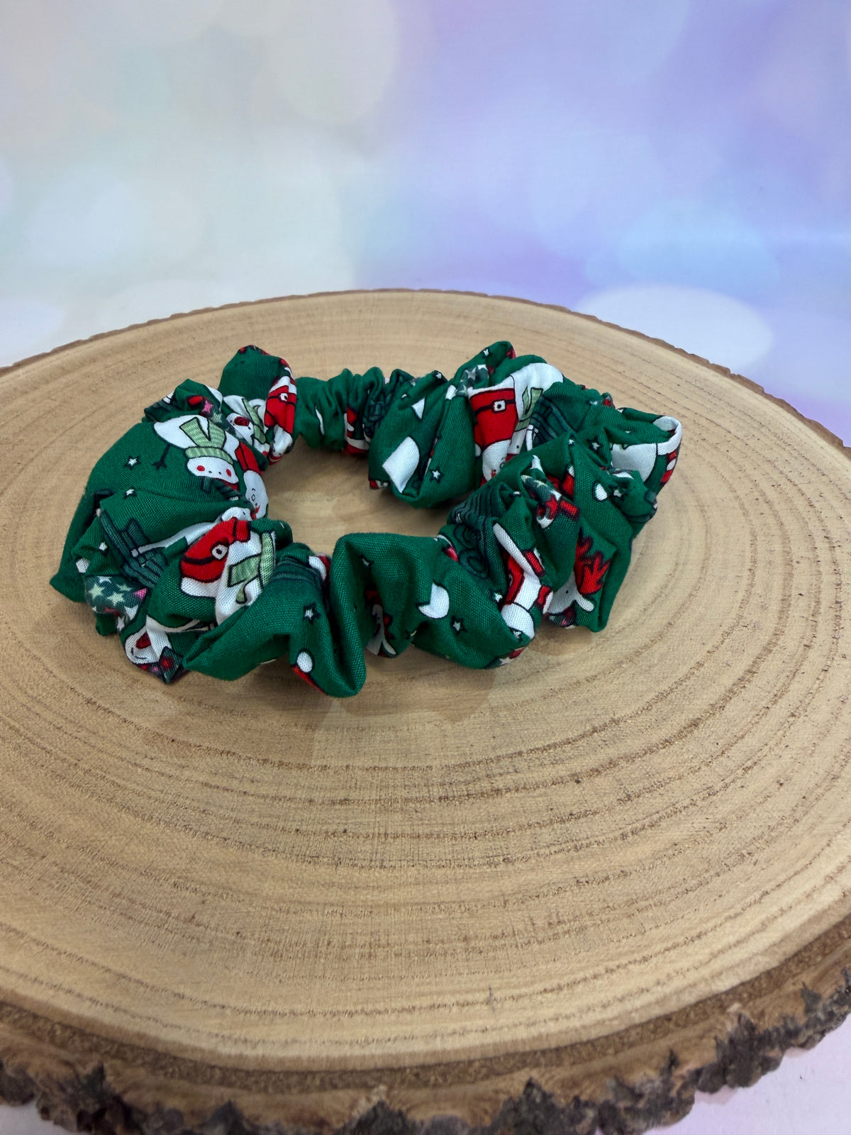Green Festive Friends Christmas Scrunchie
