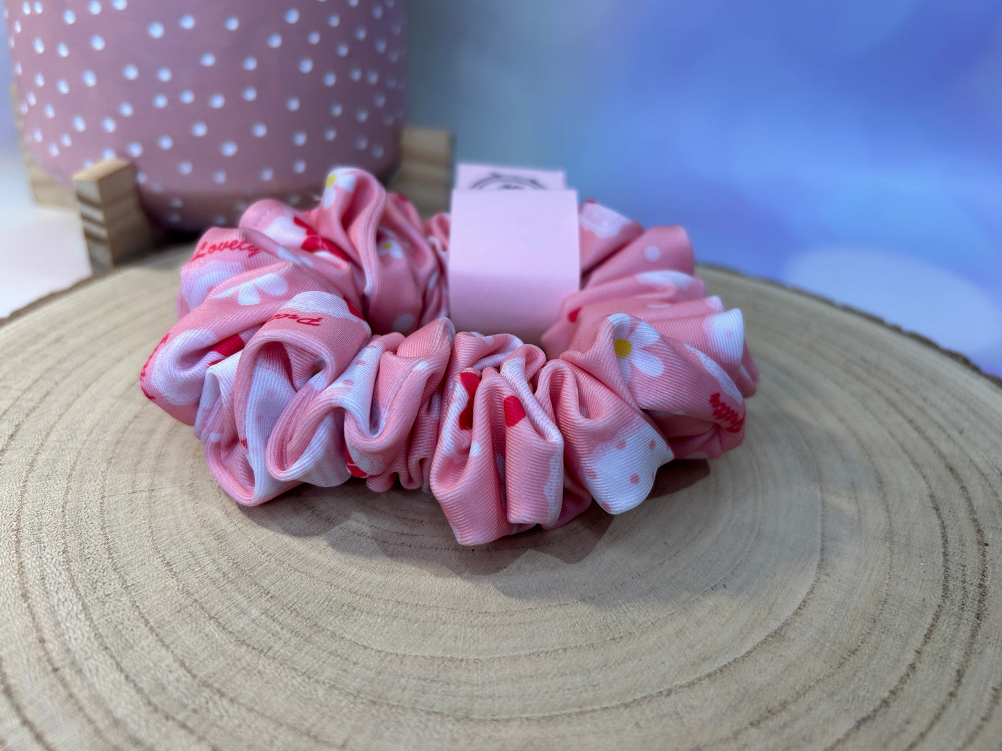 Pink Bow Swim Scrunchie