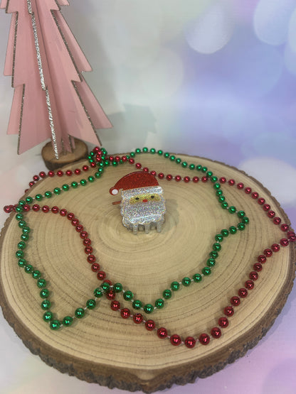 Mini Santa Hair Claw Clip