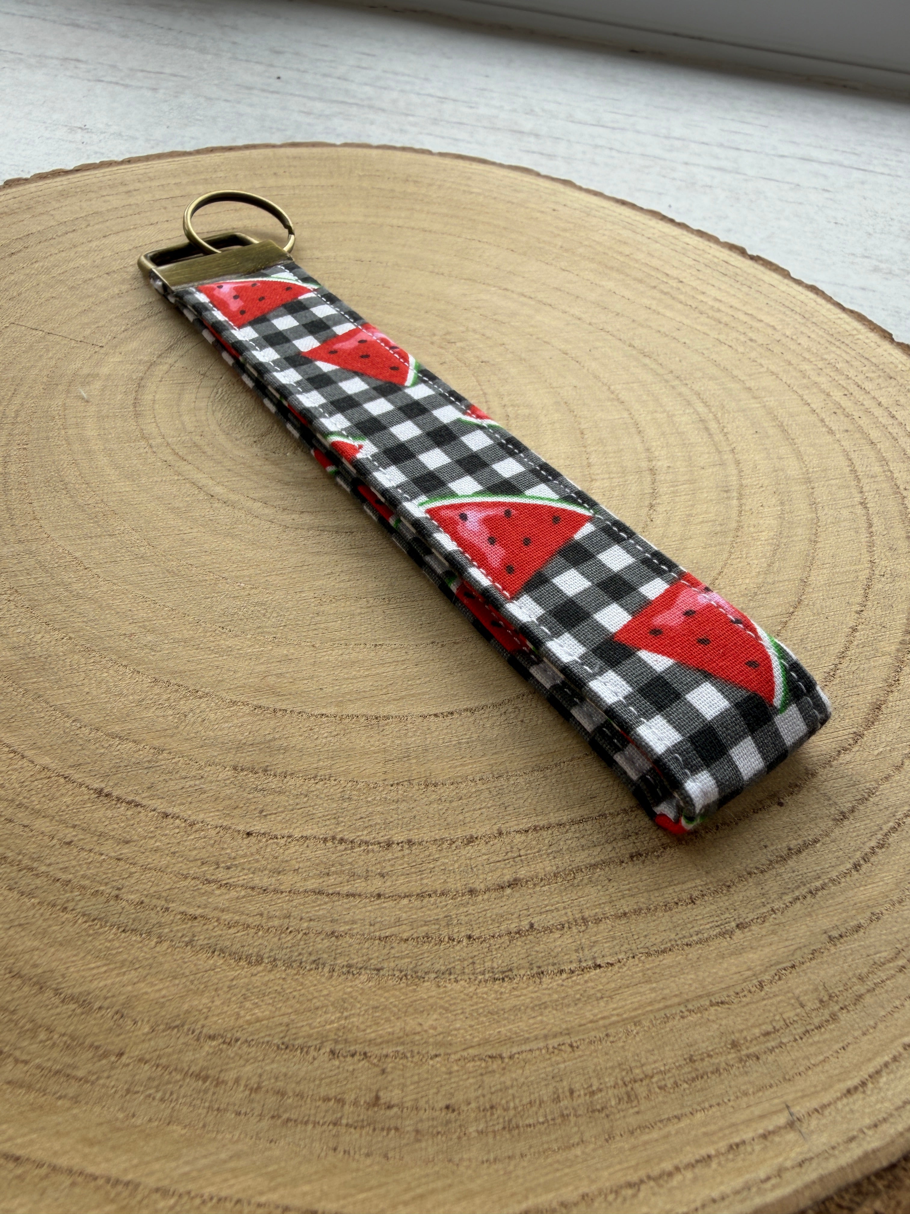 Watermelon Picnic Keychain Wristlet