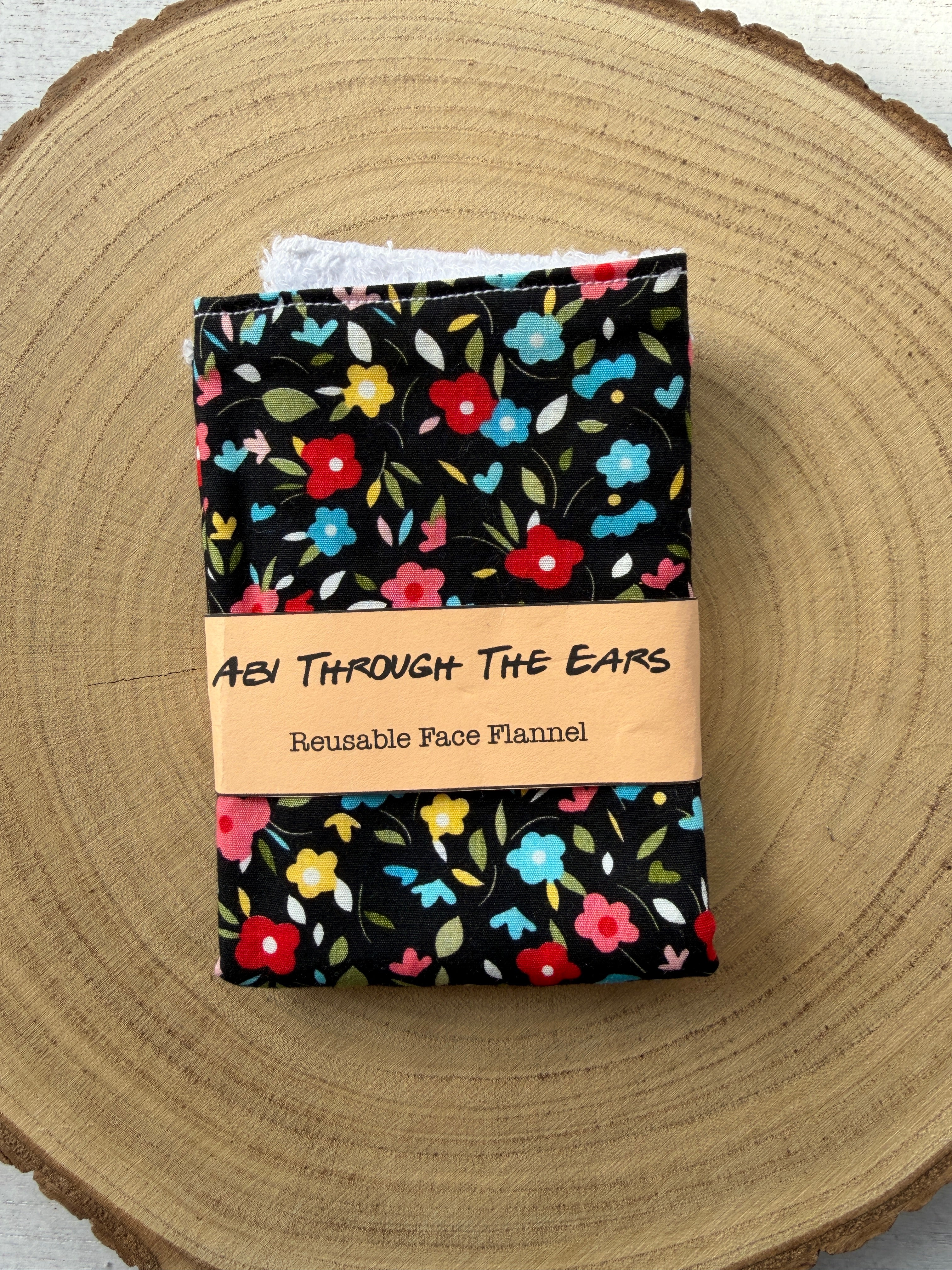 Midnight Posy Reusable Face Cloth