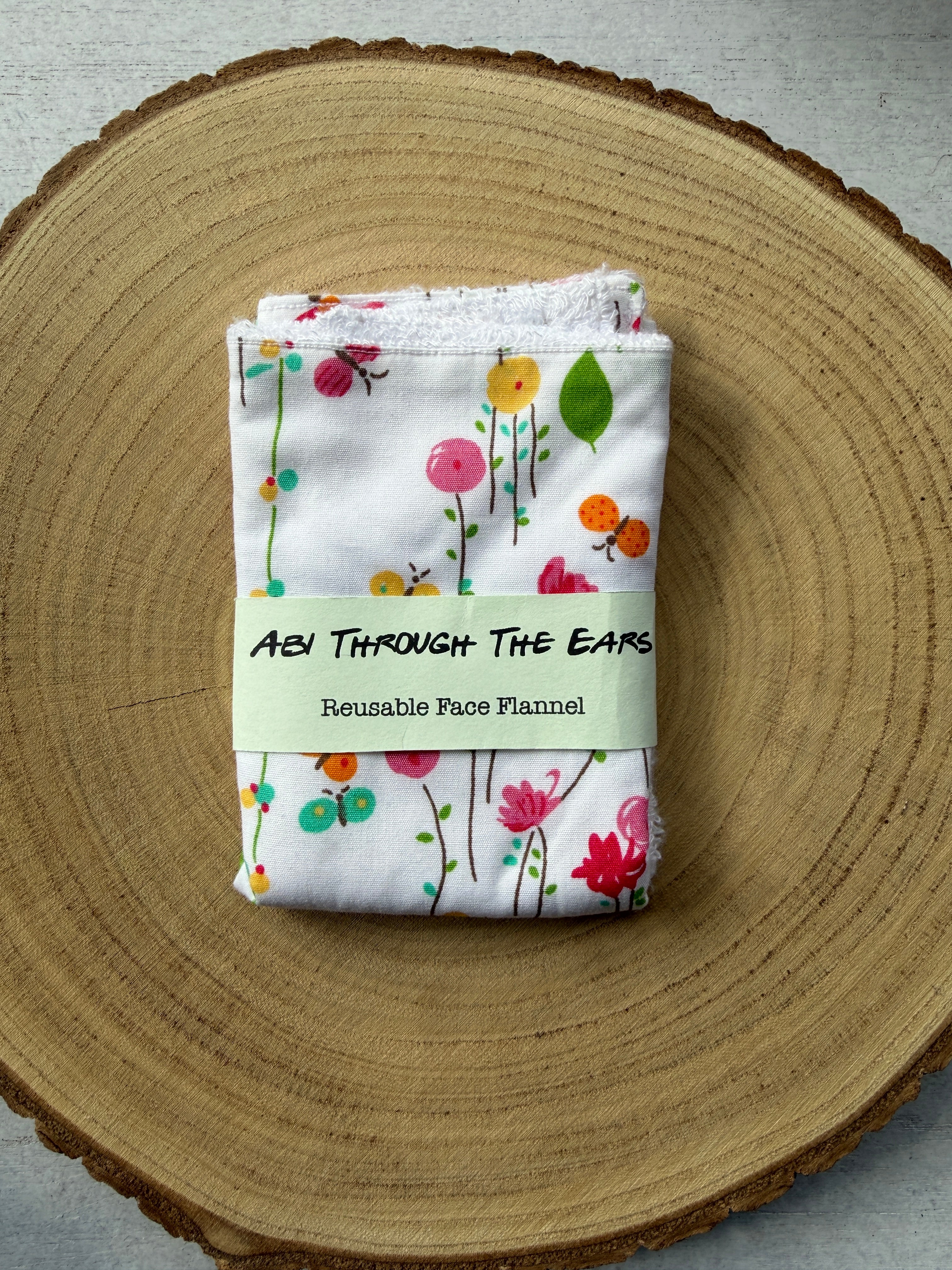 Doodle Blooms Reusable Face Cloth