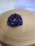 Navy Floral Halloween MINI Scrunchie