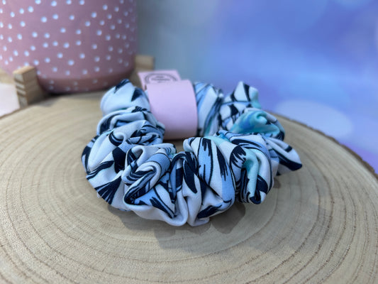 Blue Vines Swim Scrunchie