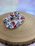 White Candy Cane Friends Christmas Scrunchie