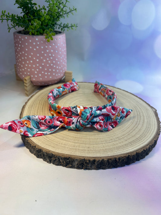 Mixed Pink Floral Knotband