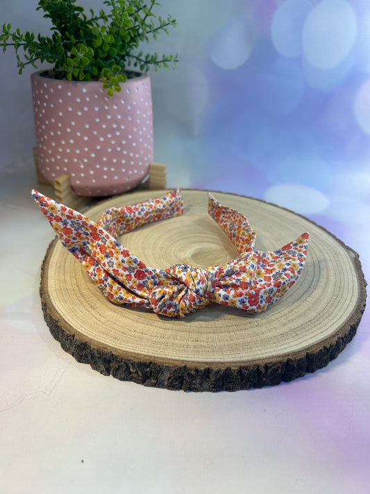 Orange Ditsy Floral Knotband