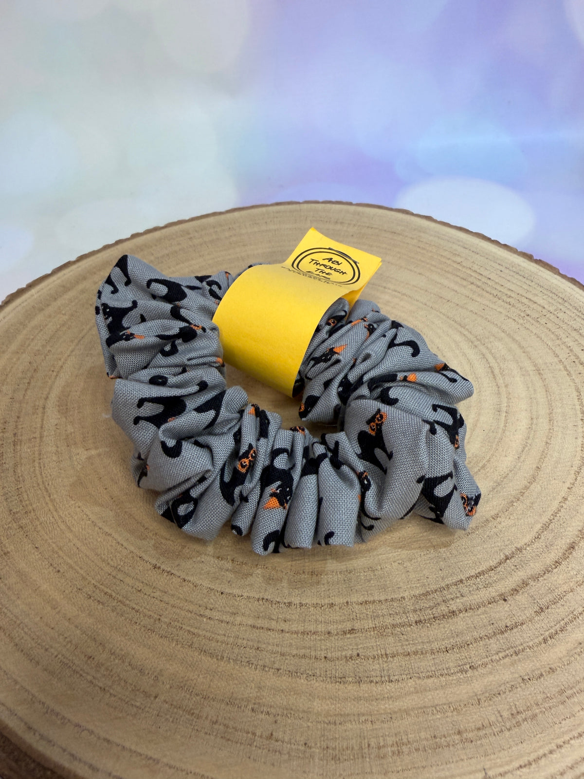 Grey Cats Halloween Scrunchie