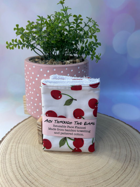 Cherries Reusable Face Cloth