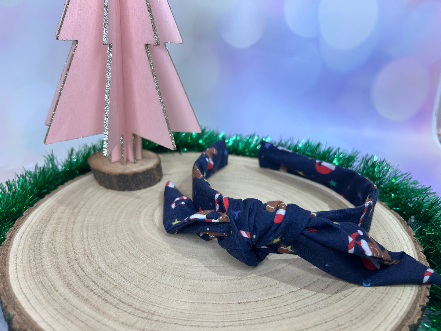 Navy Festive Treats Knotband