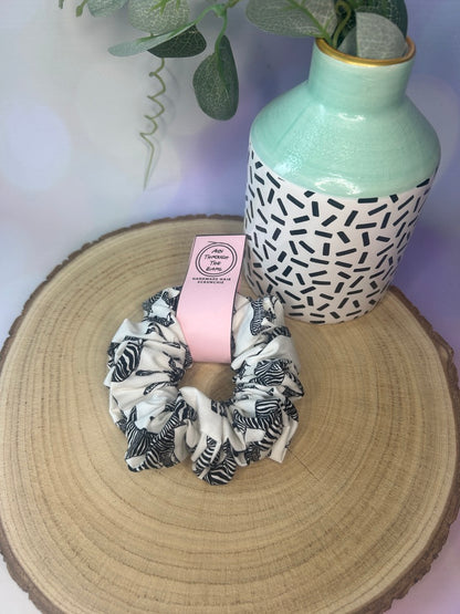 B&W Zebra Scrunchie