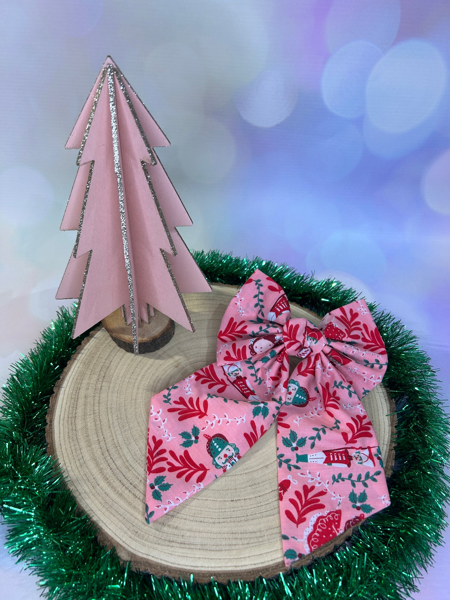 Pink Nutcracker Hair Bow