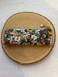 Navy Wildflower Slimline Pencil Case